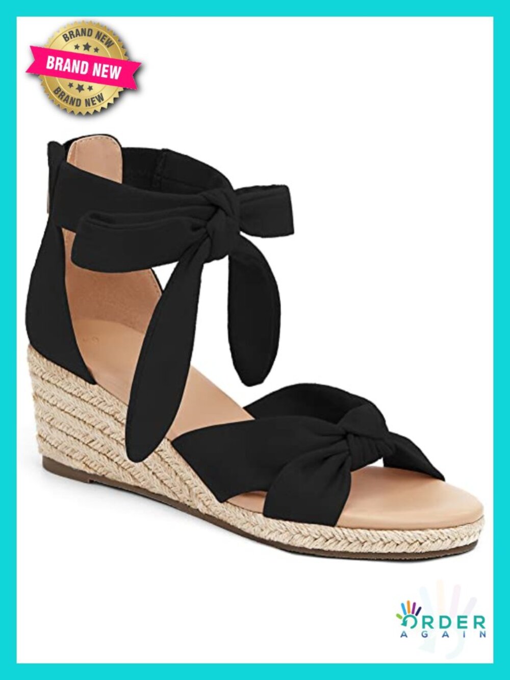 Wedge Espadrilles Sandals Open Toe Platform Ankle Strap Zipper Closure Bow Suede